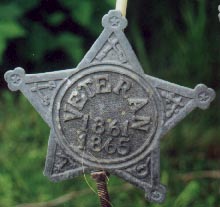 The Veteran Star on Delos Malott's Grave