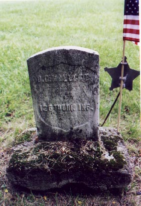 Military headstone reading D.C. Malott, 126th Ohio Infantry