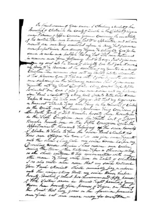 Handwritten first page of the 1835 will of Abraham Marlatt of Clinton Township, Upper Canada